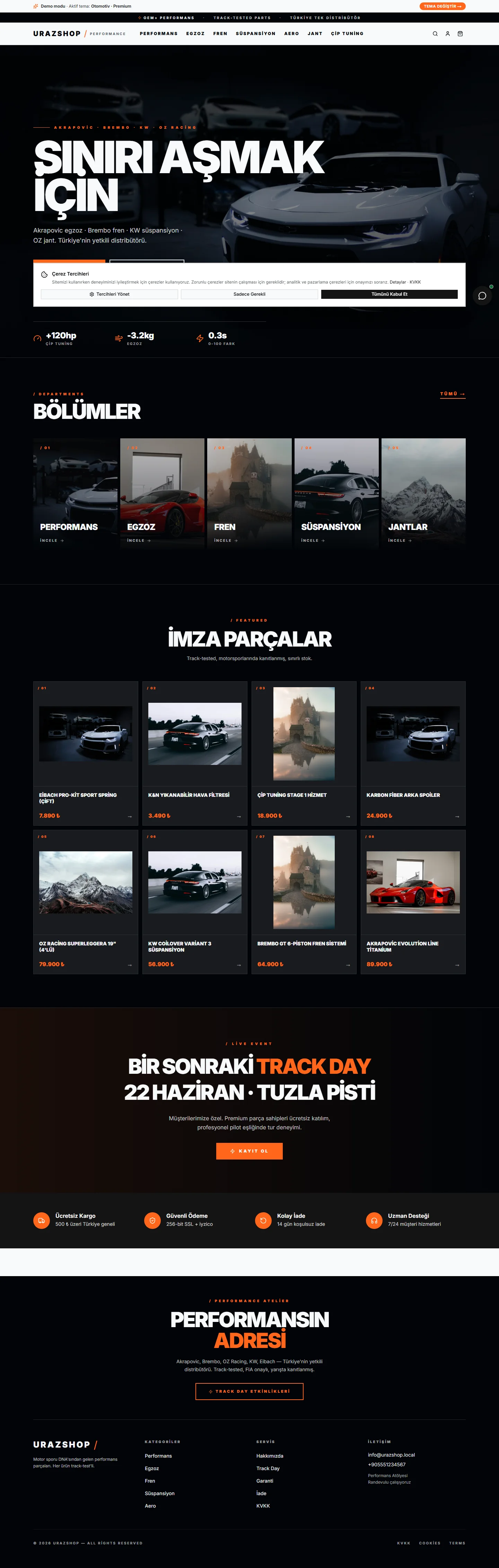 Otomotiv · Premium masaüstü önizleme