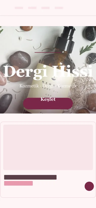 Kozmetik · Dergi mobil önizleme