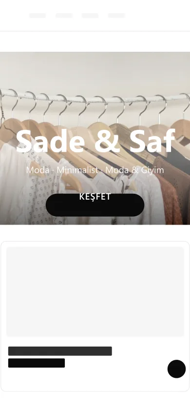 Moda · Minimalist mobil önizleme