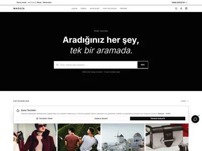 Moda · Minimalist tema önizleme