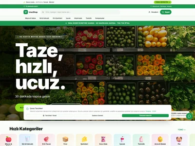 Yemek · Market tema önizleme