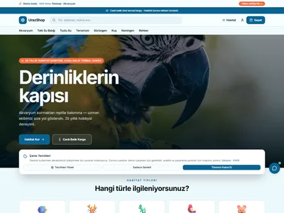 Petshop · Akvaryum tema önizleme