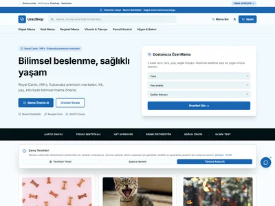 Petshop · Veteriner tema önizleme