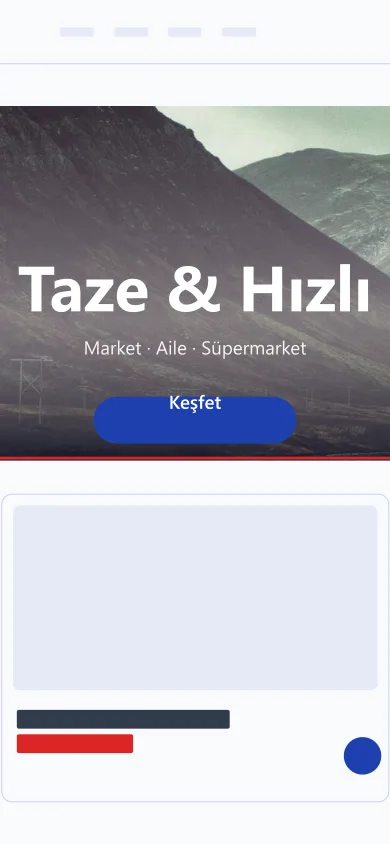 Market · Aile mobil önizleme
