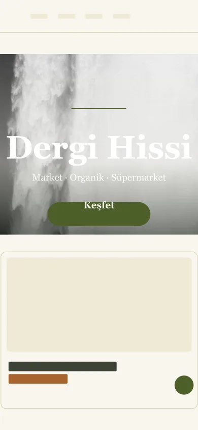 Market · Organik mobil önizleme