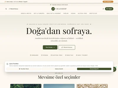 Market · Organik tema önizleme
